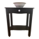 Small Art Deco console reinterpreted – matte black wood with drawer