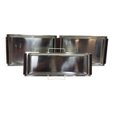Ensemble vintage de trois plateaux, Danemark, années 1960.
