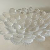 Per Lütken for Royal Copenhagen - Musling Mussel bowl. Vintage Crystal bowl. Unique glass bowl.