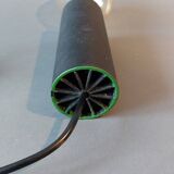 1950 pendant light in metal covered in vintage skaï.