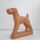 Chien, Airdale Terrier en céramique Art déco