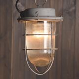 Lampe cage industrielle vintage