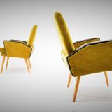 Midcentury Leather Armchairs Designed by Miroslav Navrátil, 1970s