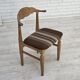 1960s, Danish design by Henning Kjærnulf, et of 4 chairs, wool, oak wood.