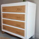 Commode vintage pieds compas
