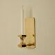 1988, single mid-century Swedish brass sconce by Gusum