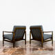 Pair of Restored Black B-7522 armchairs by Zenon Bączyk, 1960’s