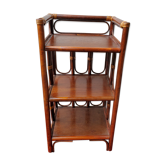 Rattan and wood shelf