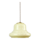 Suspension mid-century en laiton jaune et verre, italie