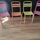 Set of 4 50s bistro chairs in rusty metal