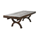 Coffee table in cast iron and wood