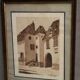 Ink wash late 19th early 20th signed g. neighbor titled the abbey