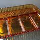 Vintage amber/molded glass tray