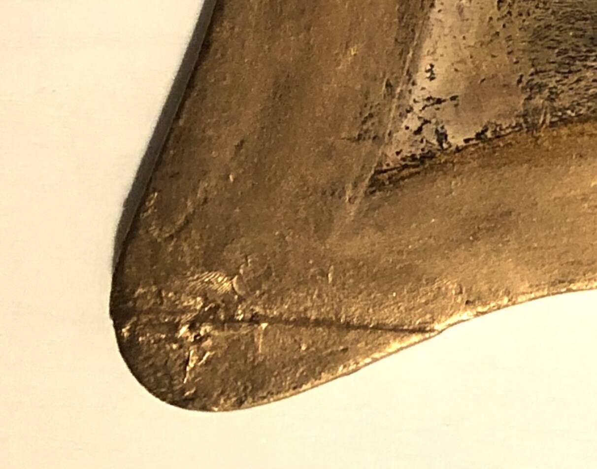 Old Decorative Golden Wood Plate