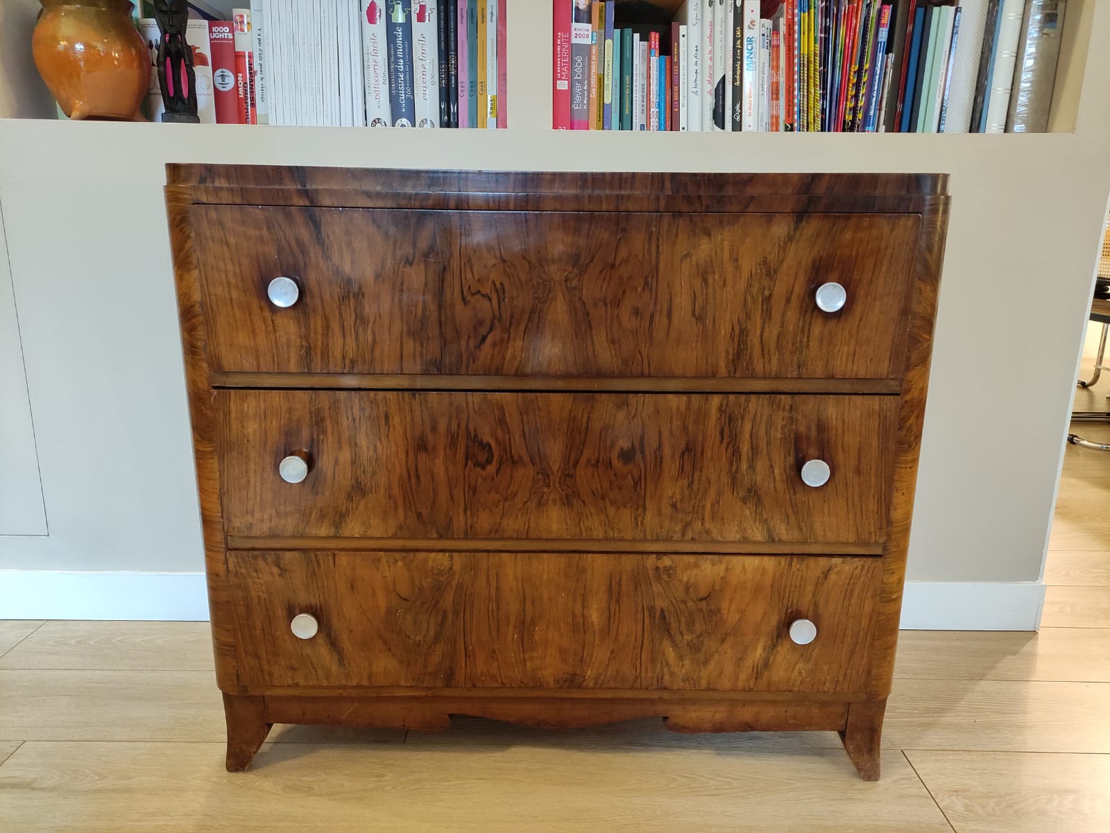 Art deco chest of drawers varnished 1920