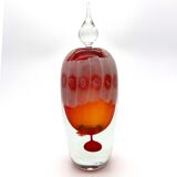 Fernando Agostinho - large blown glass bottle - vintage 1992