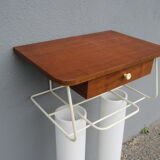 Scandinavian bedside wall phone shelf