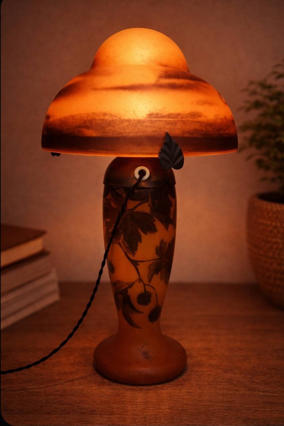 Lampe en verre- art nouveau