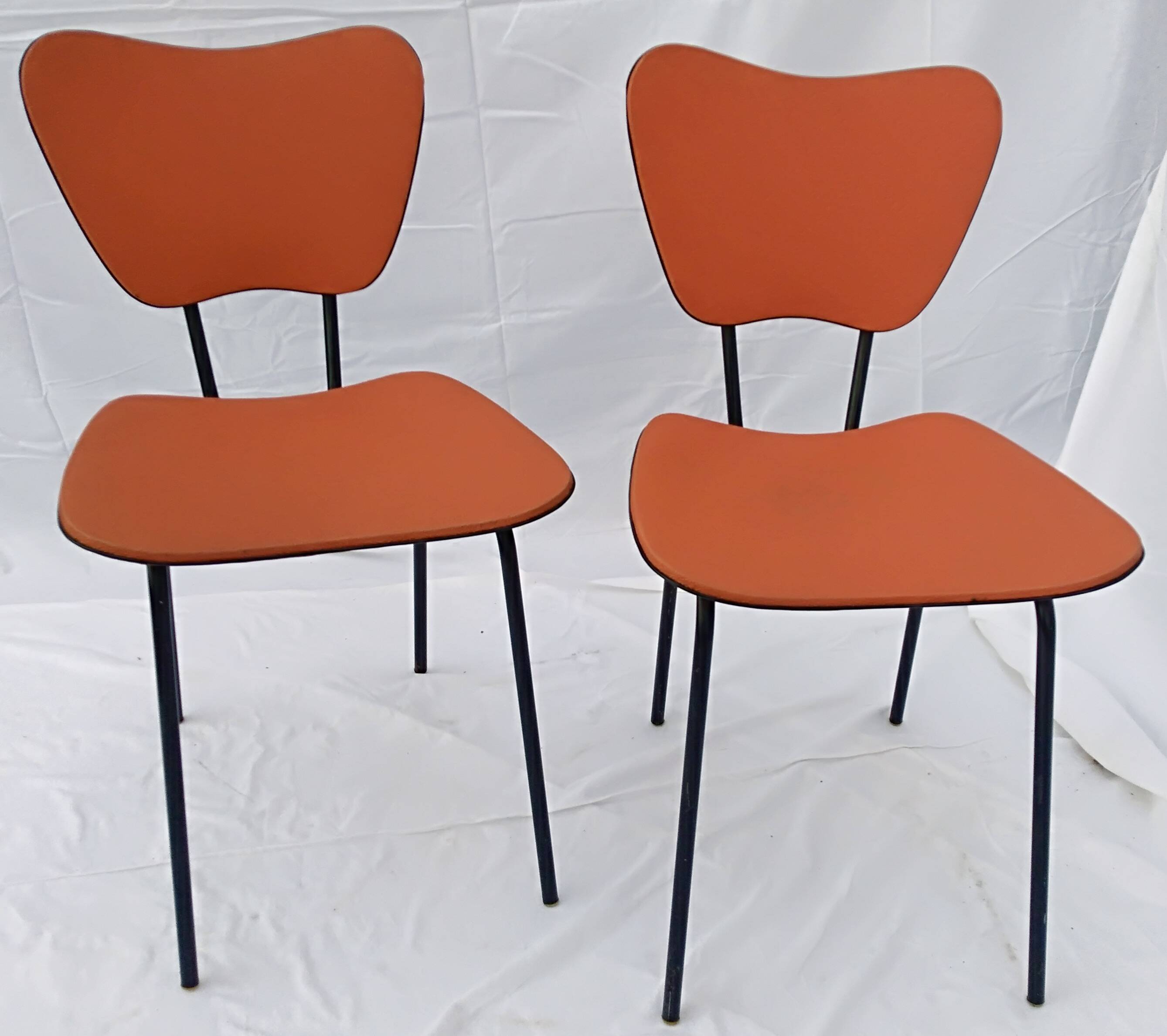Pair of 60s chairs with skai covering