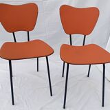Pair of 60s chairs with skai covering