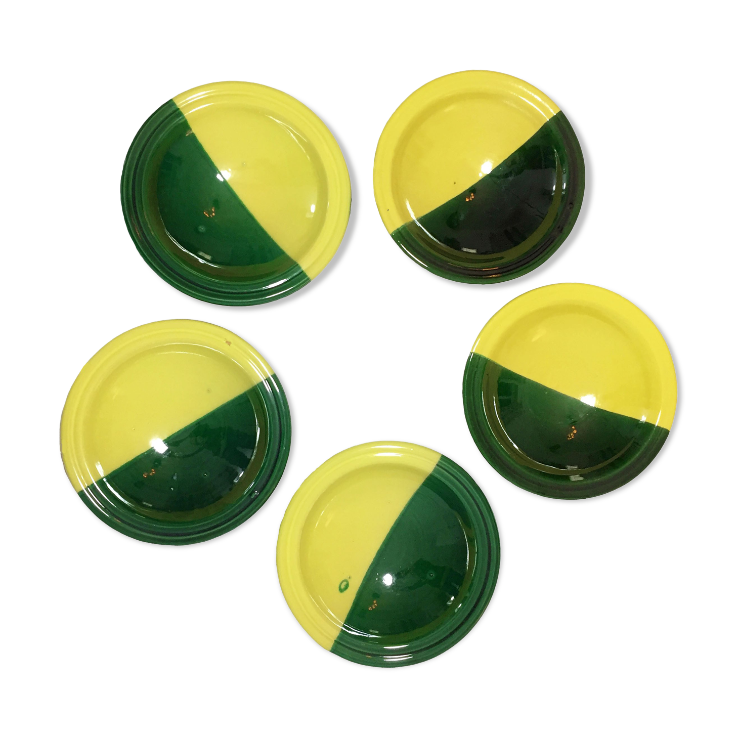 Set of 5 hollow plates tebsis de Nabeul