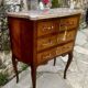 Charming small chest of drawers in precious wood marquetry.