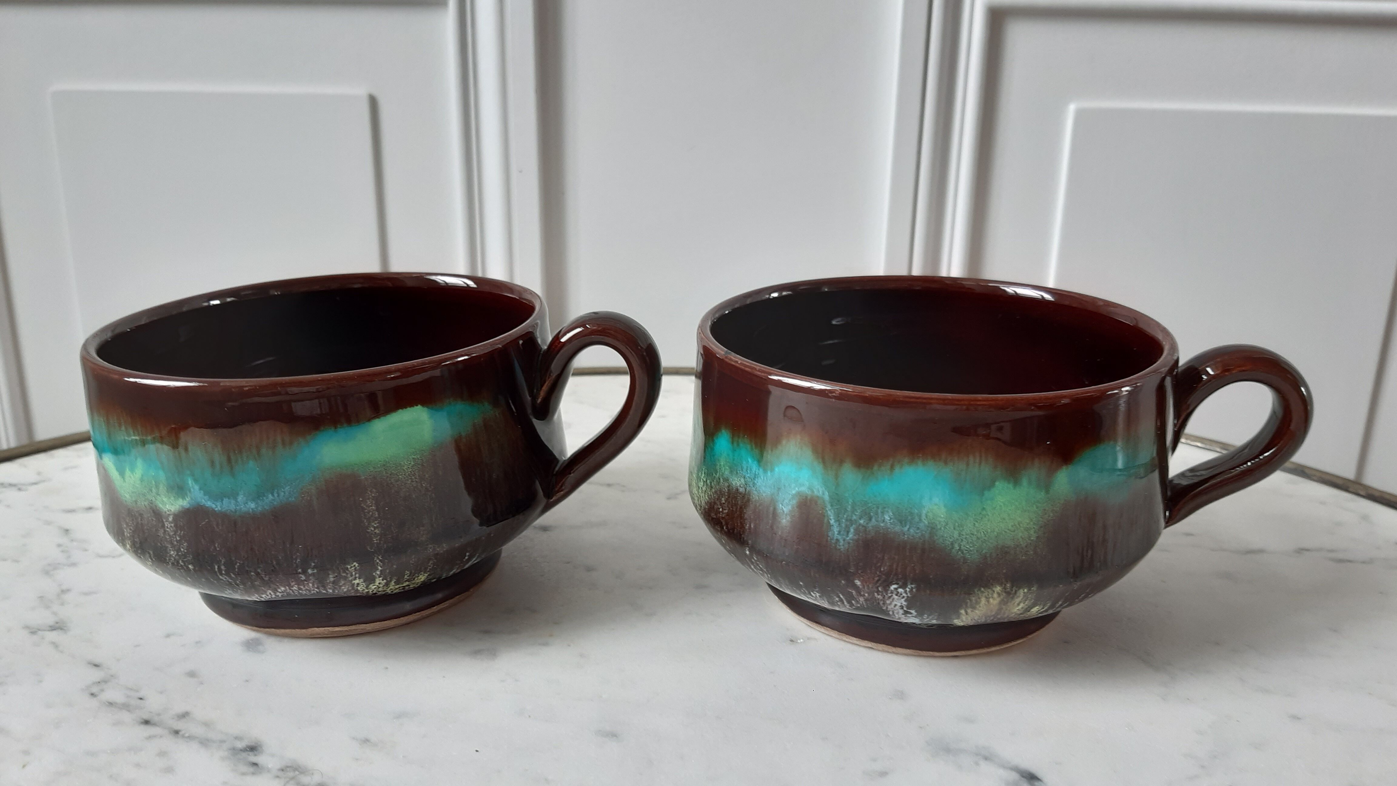 Duo of ceramic lunches Vallauris 70s
