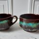 Duo of ceramic lunches Vallauris 70s