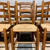 Set of 6 vintage brutalist chairs