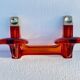 Set of 4 Burnt Orange 1970s Bathroom Accessories