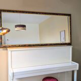 Large Vintage Beveled Panoramic Mirror
