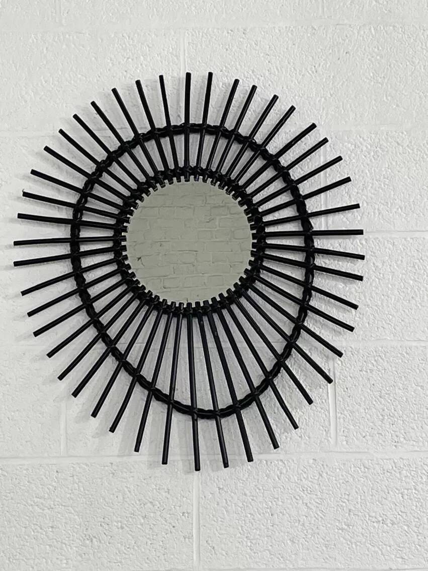 Rattan sun mirror