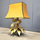 Maison Jansen floral table lamp, 1970s