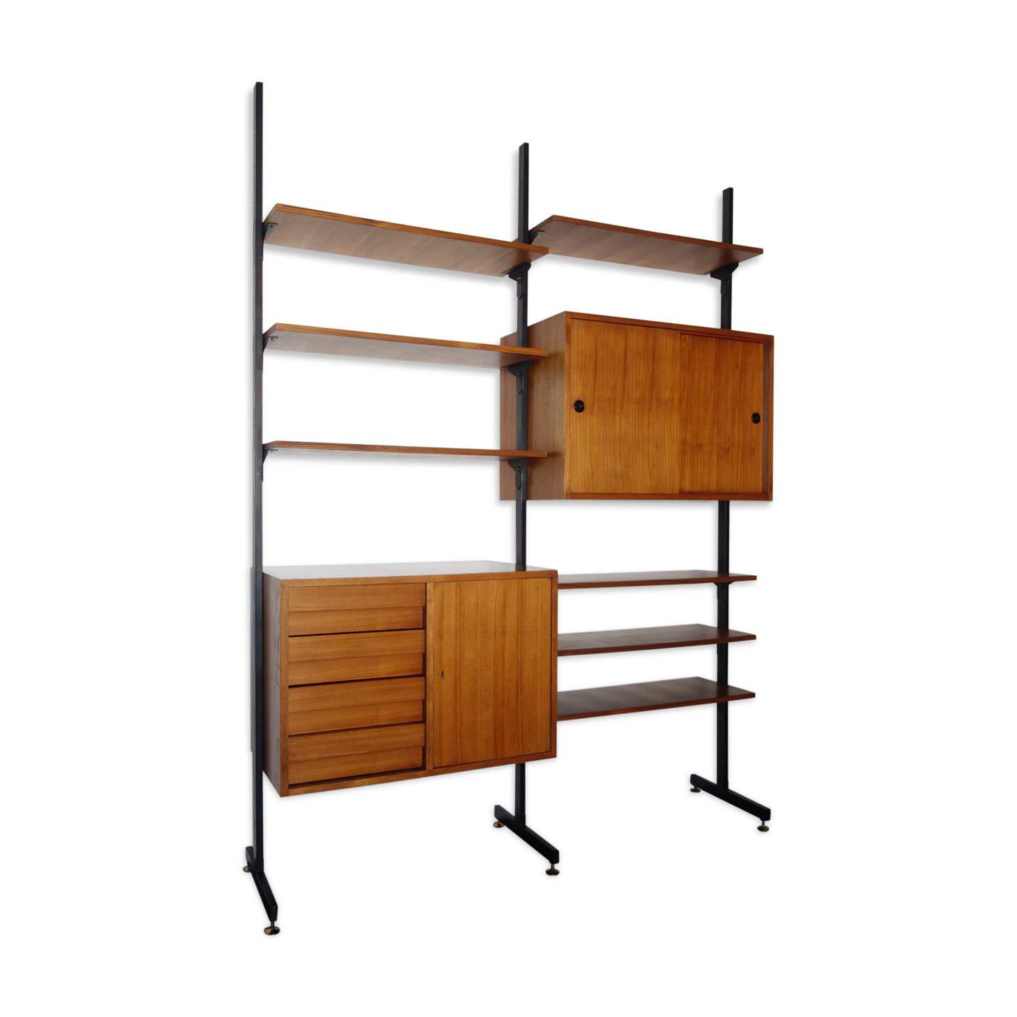 Bookcase italian teak of the 1950s