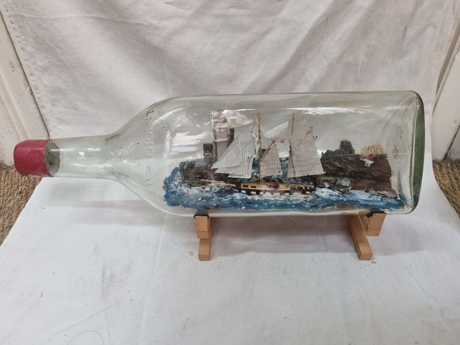 Model boat in bottle