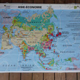 School map poster vintage of Asia Edition MDI