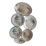 Terre de Fer Gien model Coqs set