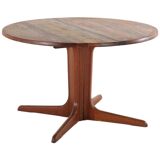 Round extendable teak dining table vintage - danish design