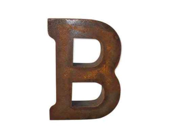 Industrial letter "B" in iron