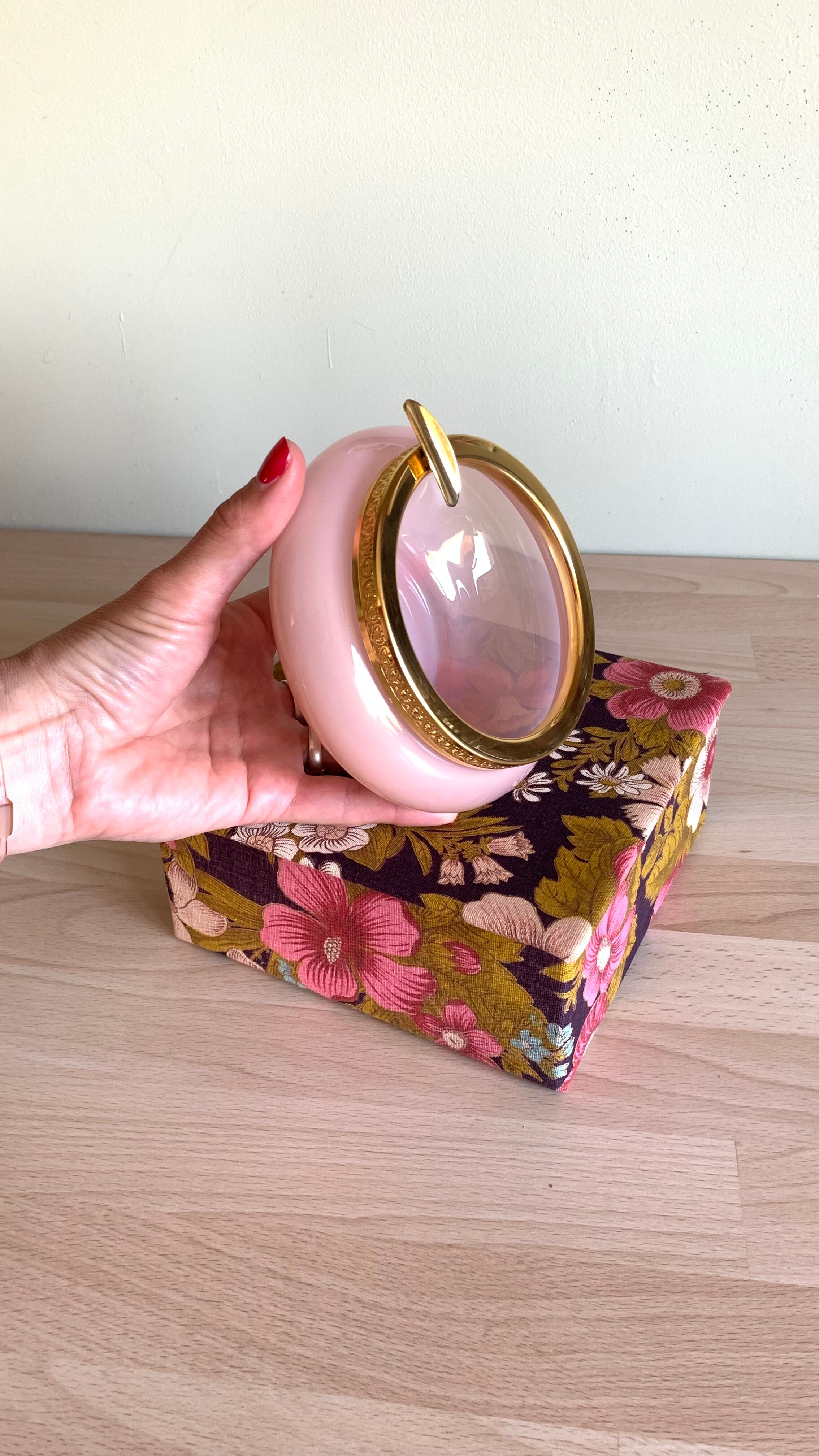Vintage opaline glass ashtray