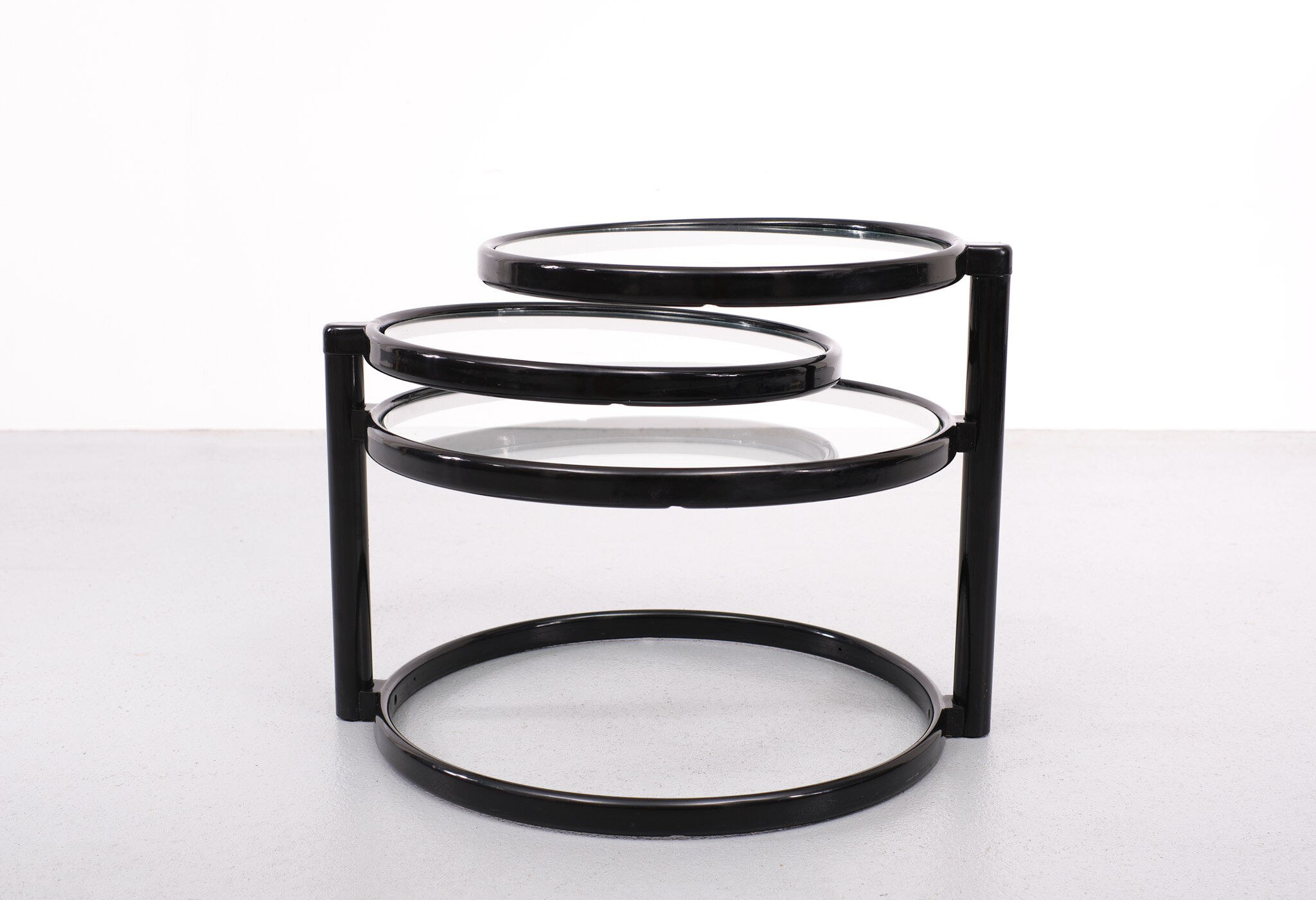 Black swivel coffee table