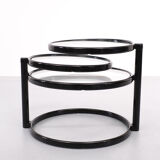 Black swivel coffee table