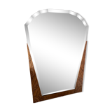 Wood beveled mirror