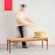 Large teak and rope bench by Niels O. Møller, Denmark, 1960s.