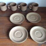 4 tasses à café en grès