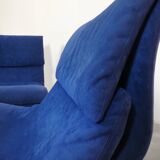 Chaises Saporiti Onda - daim bleu