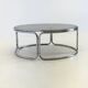 Space Age Coffee Table with Smoked Glass and Chrome