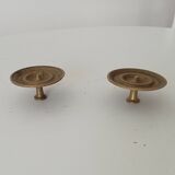 Pair of antique Empire furniture knobs in bronze from the 19th century.