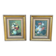2 Tableaux Bouquet de fleurs en vase signes