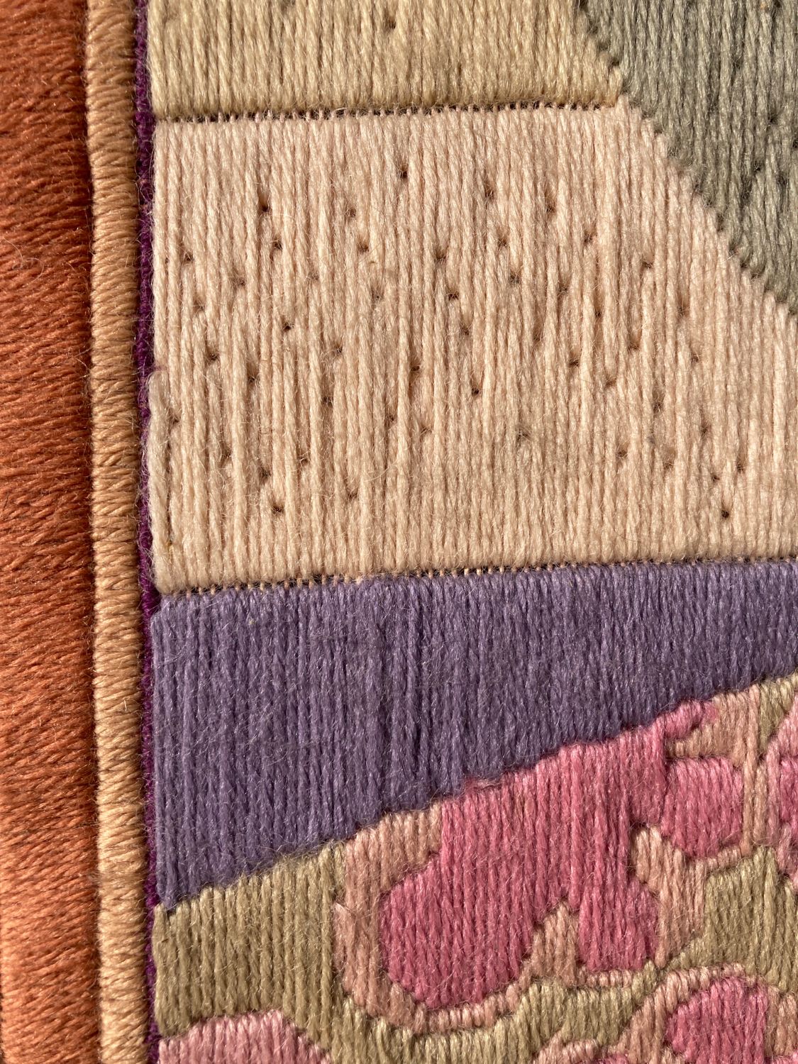 Vintage tapestry portrait of a woman